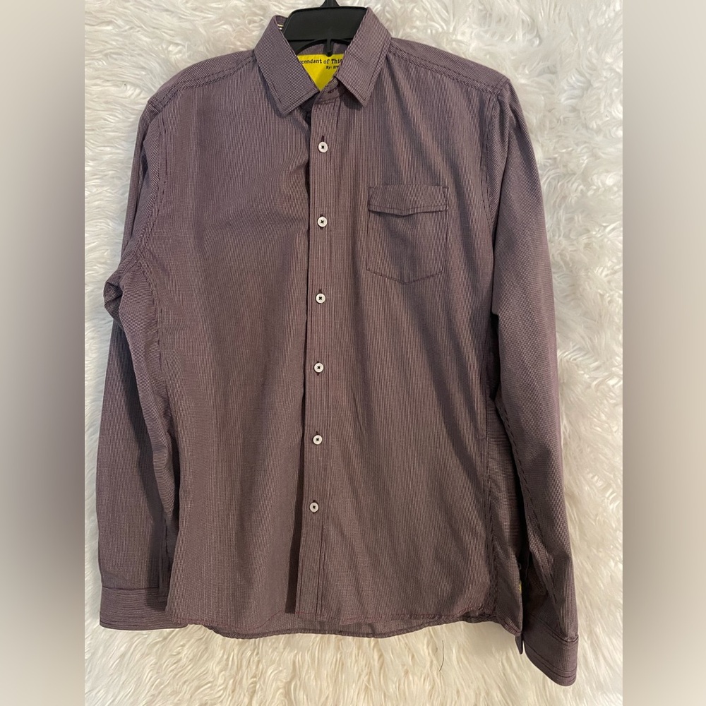 Descendant of Thieves By Dres Ladro Men’s Long Sleeve Button Down Shirt. Large